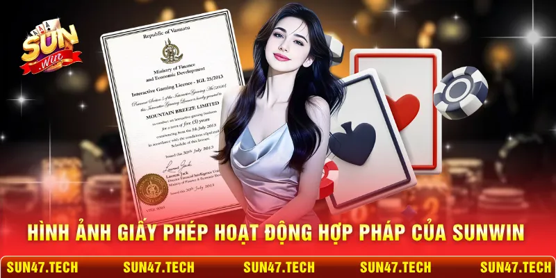 Hình ảnh giấy phép hoạt động hợp pháp của SUNWIN